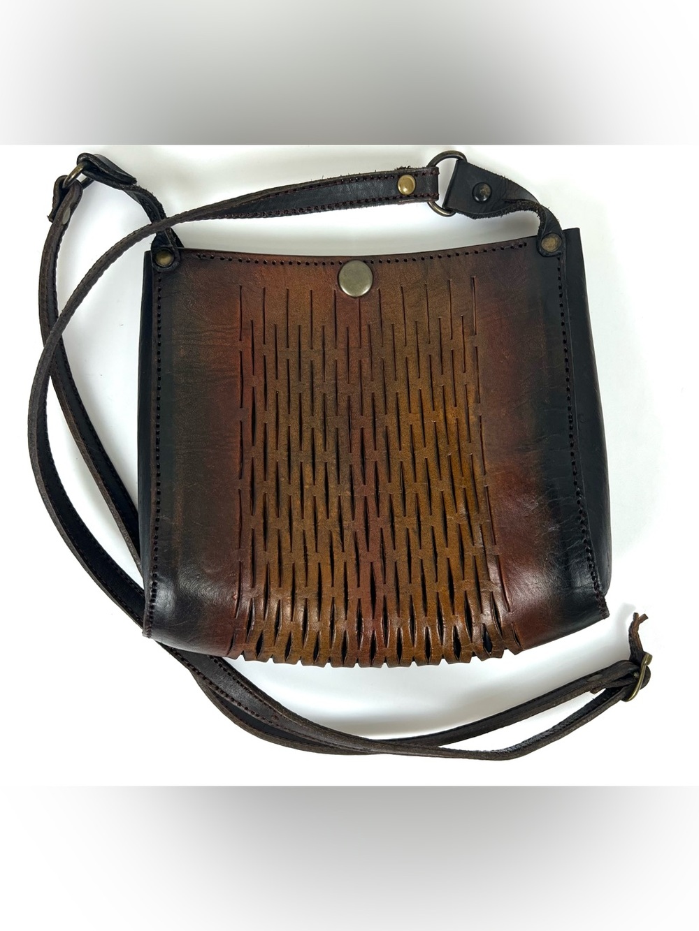 Vintage 70’s Hippie Ombré Leather Handbag